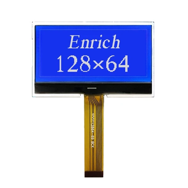 Branco sobre azul LCD gráfico de 128x64